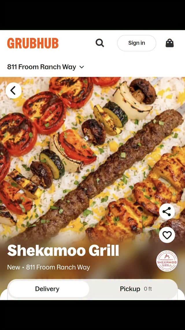 Shekamoo Grill is now available on GrubHub and DoorDash! You can order this delicious food for delivery TODAY while you stay nice and warm out of the rain!! 😆🔥

#deliciousfood #persianfood #supportlocal #eatlocal #delivery