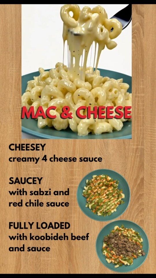 We have a new addition to our menu today! Our Mac and Cheese is made with a rich and creamy four cheese sauce which is delicious on its own. But like most things we do, we like to spice it up by making it "Saucey" with our house Sabzi and Red Chile sauces. Then to really make your taste buds sing, order it "Fully Loaded' with our koobideh ground beef as well. You won't regret it!! 🤤🔥

#macandcheese #deliciousfood #persianfood #eatlocal #supportlocal